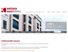 Tablet Screenshot of krueger-bau-bernau.de